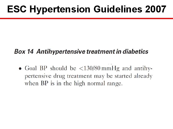 ESC Hypertension Guidelines 2007 