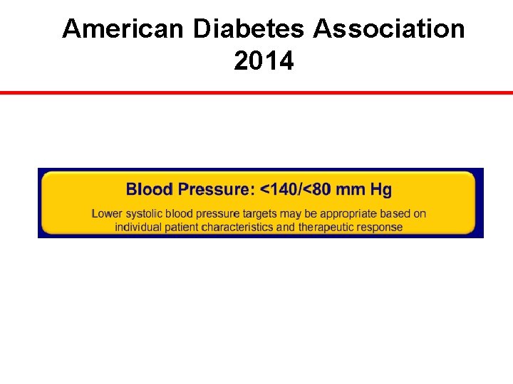 American Diabetes Association 2014 