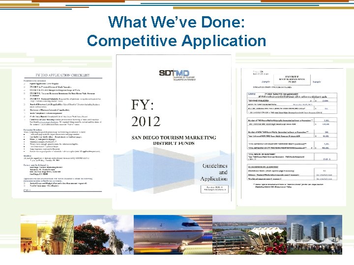 What We’ve Done: Competitive Application 