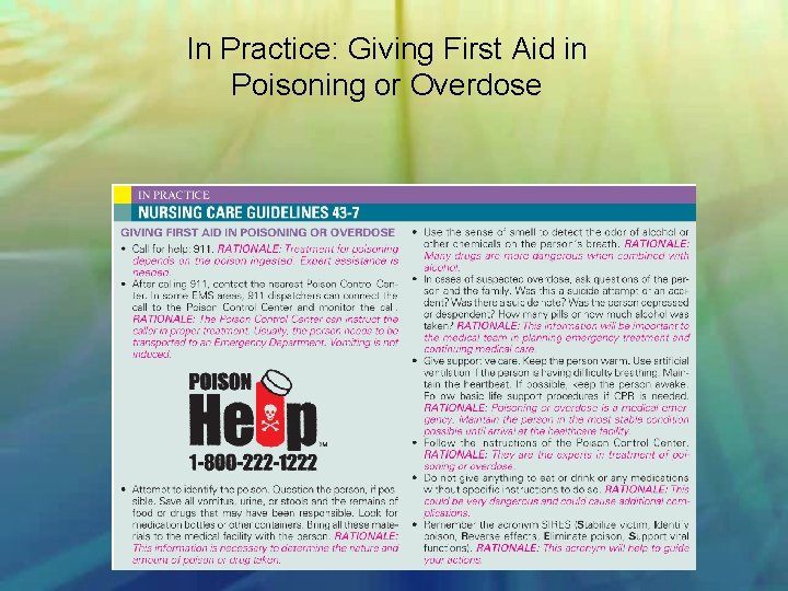In Practice: Giving First Aid in Poisoning or Overdose 