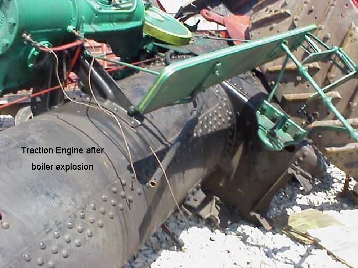 Traction Engine after boiler explosion 