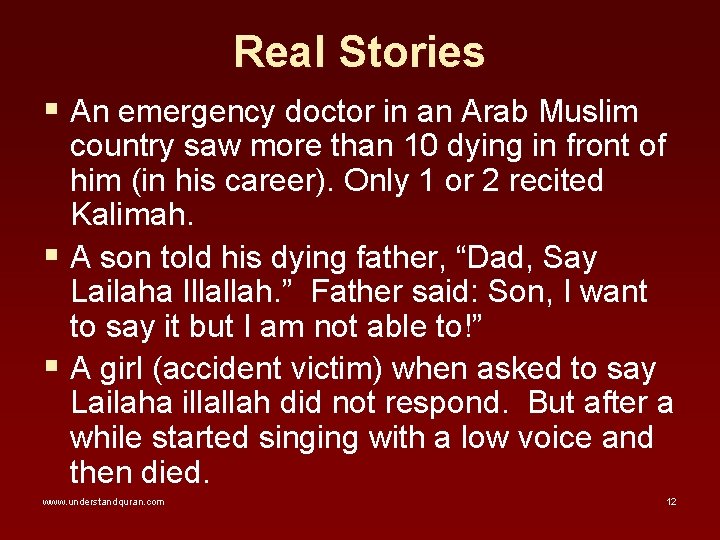 Real Stories § An emergency doctor in an Arab Muslim country saw more than