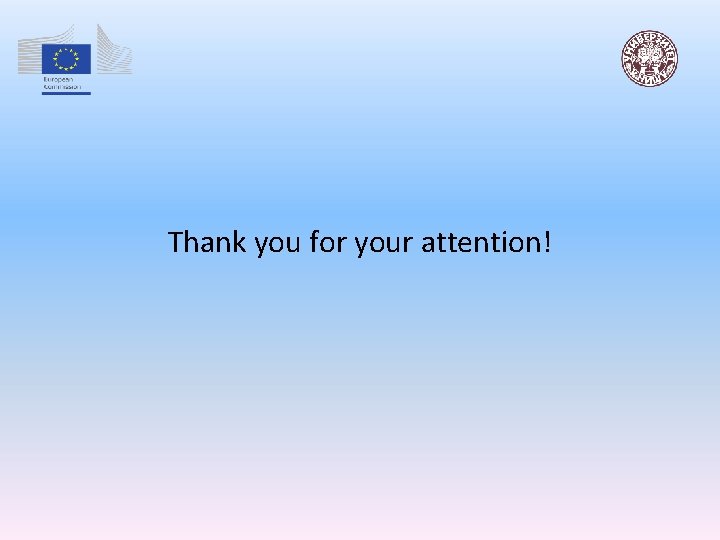 Thank you for your attention! 