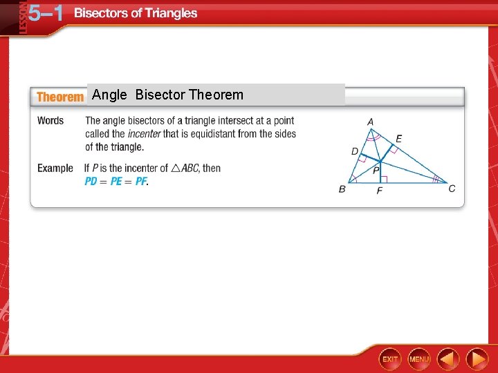 Angle Bisector Theorem 