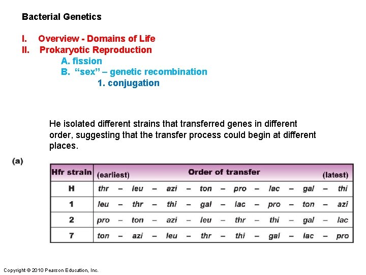 Bacterial Genetics I. Overview - Domains of Life II. Prokaryotic Reproduction A. fission B.