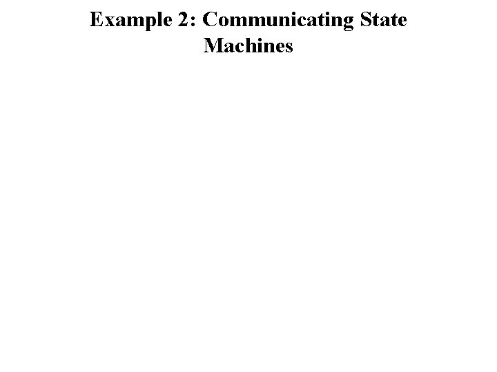 Example 2: Communicating State Machines 