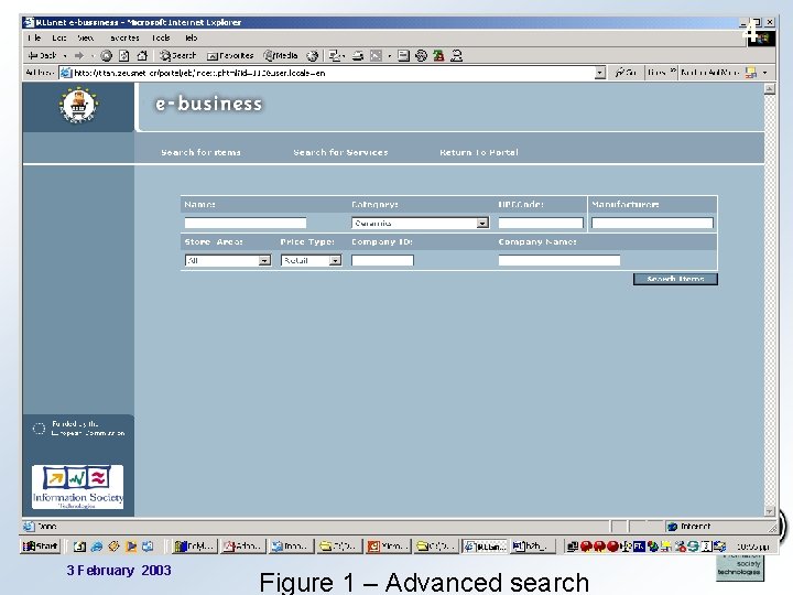 4 3 February 2003 Figure 1 – Advanced search 