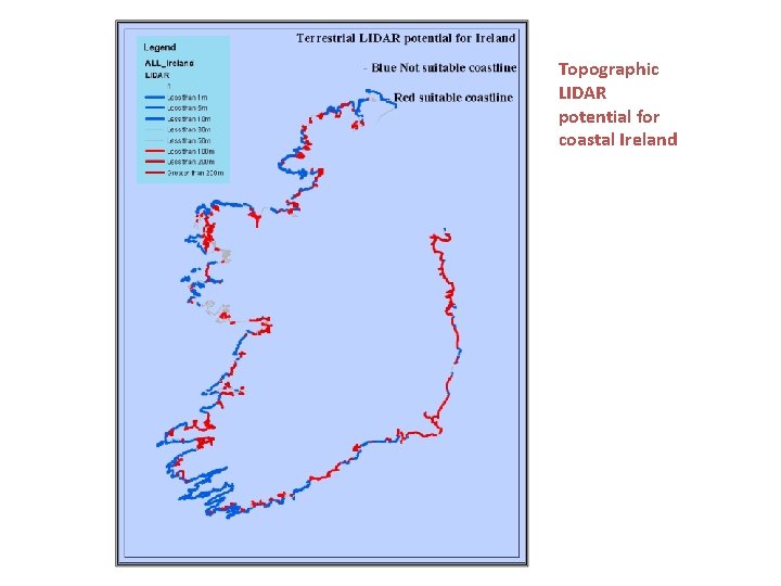 Topographic LIDAR potential for coastal Ireland 