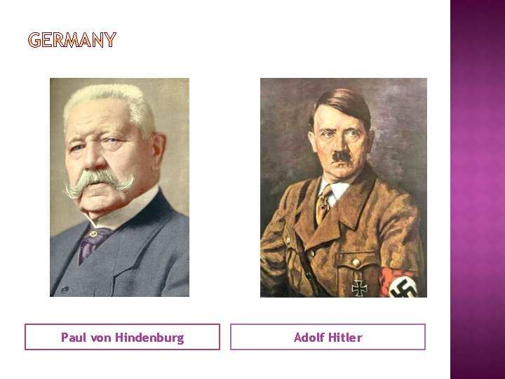 Paul von Hindenburg Adolf Hitler 
