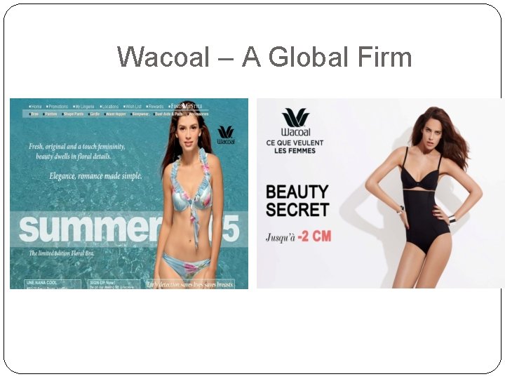 Wacoal – A Global Firm 