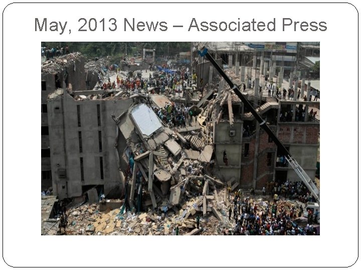 May, 2013 News – Associated Press 