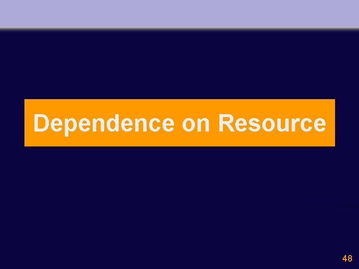 Dependence on Resource 48 