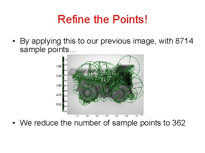 Refine the Points! • By applying this to our previous image, with 8714 sample