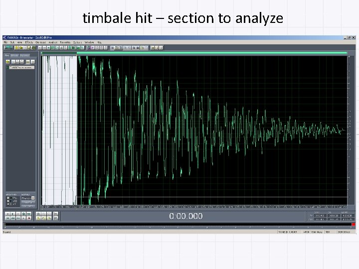 timbale hit – section to analyze 