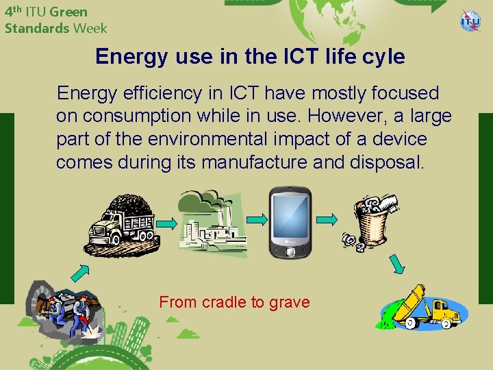 4 th ITU Green Standards Week China Telecommunication Technology Labs Energy use in the