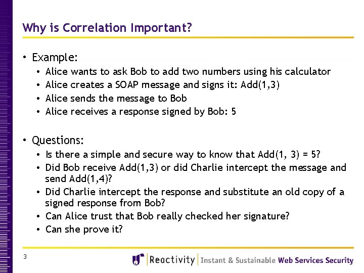 Why is Correlation Important? • Example: • • Alice wants to ask Bob to Why is Correlation Important? • Example: • • Alice wants to ask Bob to