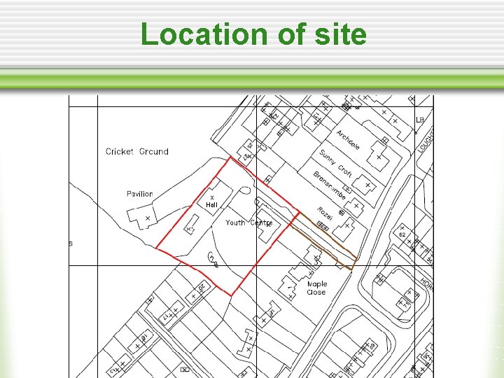 Location of site 