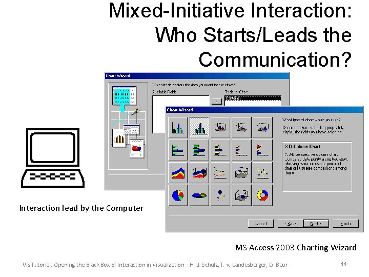 Mixed-Initiative Interaction: Who Starts/Leads the Communication? Interaction lead by the Computer MS Access 2003