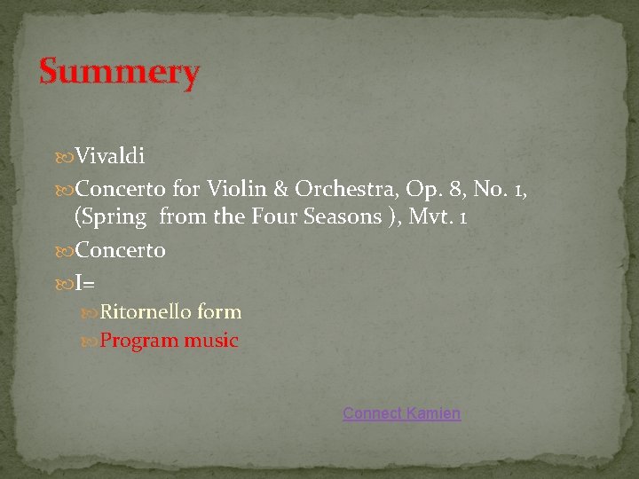 Summery Vivaldi Concerto for Violin & Orchestra, Op. 8, No. 1, (Spring from the