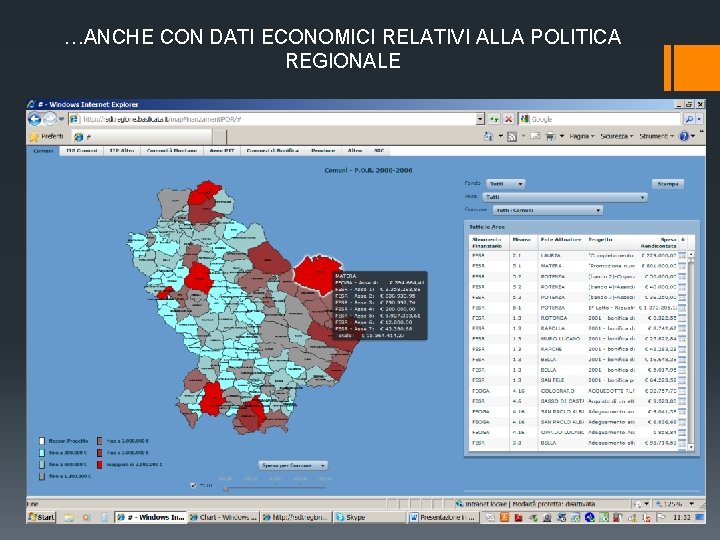 …ANCHE CON DATI ECONOMICI RELATIVI ALLA POLITICA REGIONALE 