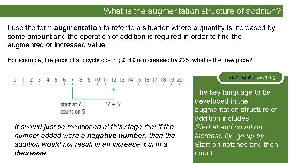What is the augmentation structure of addition? I use the term augmentation to refer