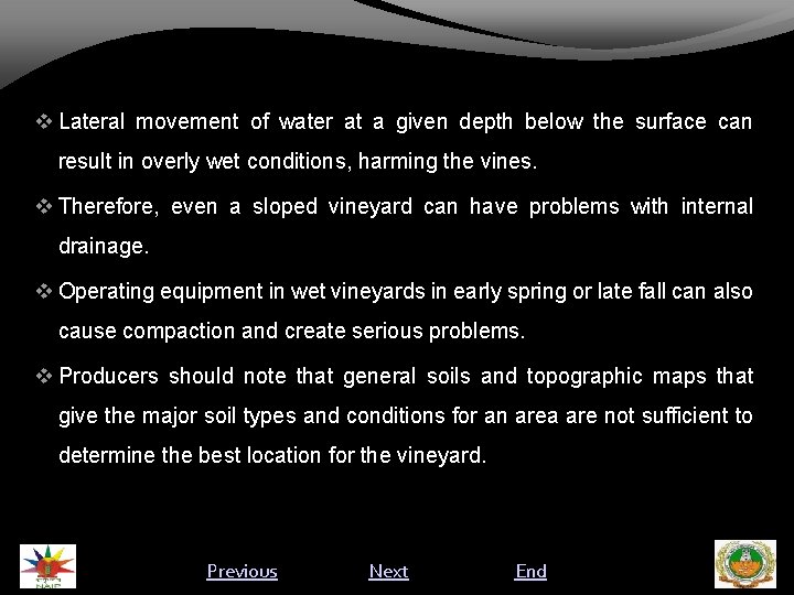  Lateral movement of water at a given depth below the surface can result