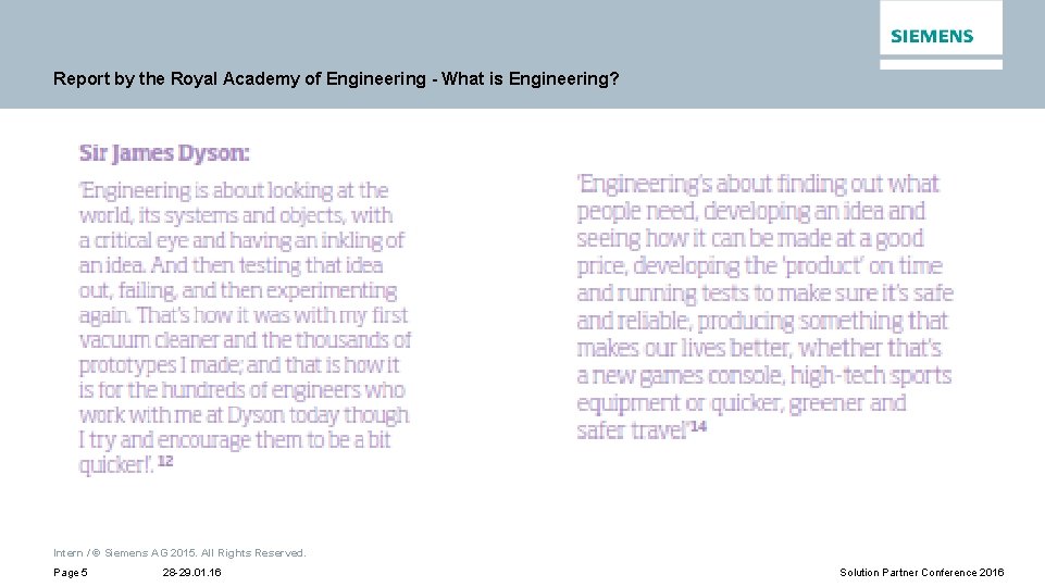 Report by the Royal Academy of Engineering - What is Engineering? Intern / ©