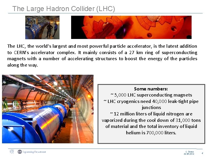 The Large Hadron Collider (LHC) The LHC, the world’s largest and most powerful particle