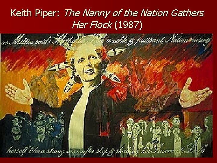 Keith Piper: The Nanny of the Nation Gathers Her Flock (1987) 