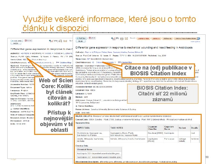 Využijte veškeré informace, které jsou o tomto článku k dispozici Web of Science: Citační