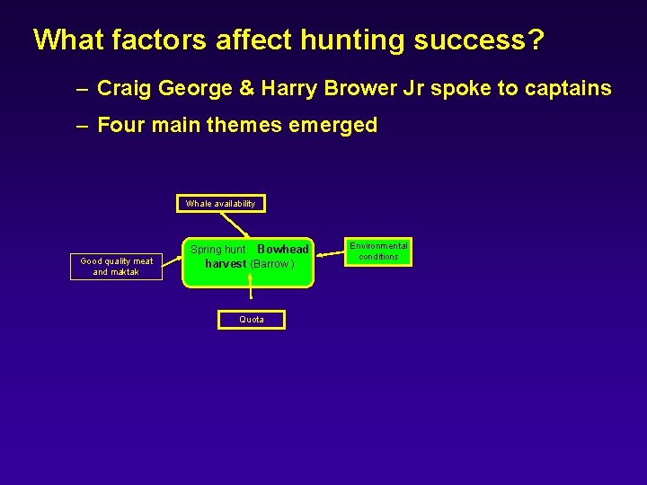 What factors affect hunting success? – Craig George & Harry Brower Jr spoke to