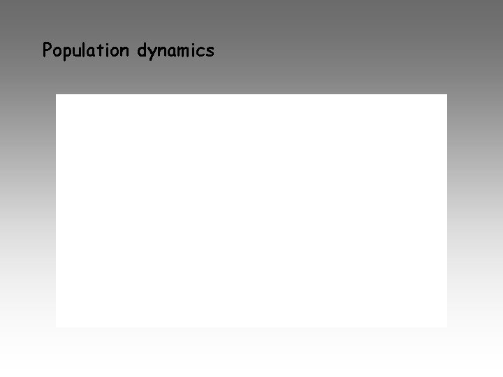 Population dynamics 
