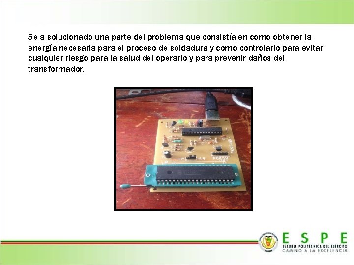 Se a solucionado una parte del problema que consistía en como obtener la energía