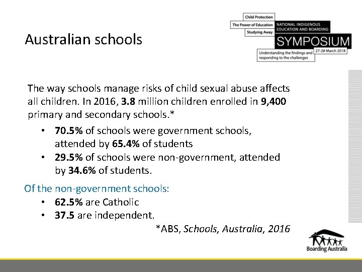 Australian schools The way schools manage risks of child sexual abuse affects all children.