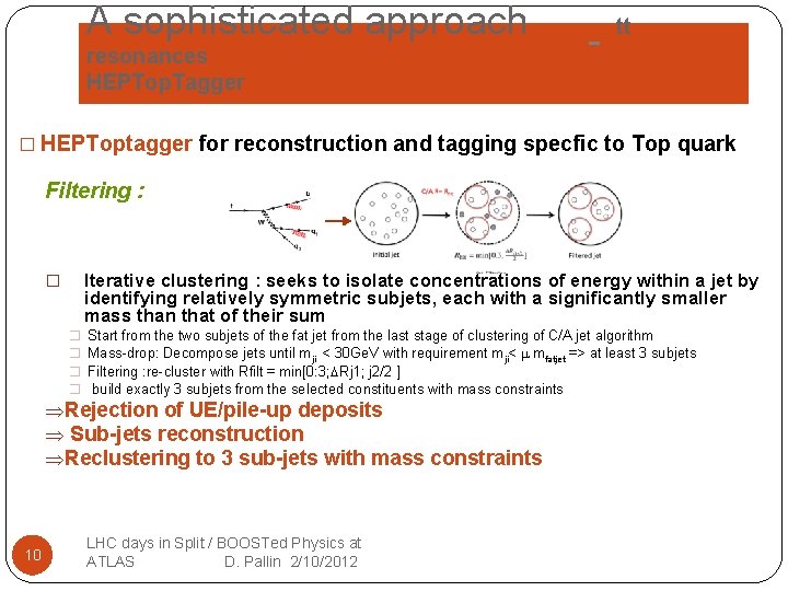 A sophisticated approach tt resonances HEPTop. Tagger � HEPToptagger for reconstruction and tagging specfic