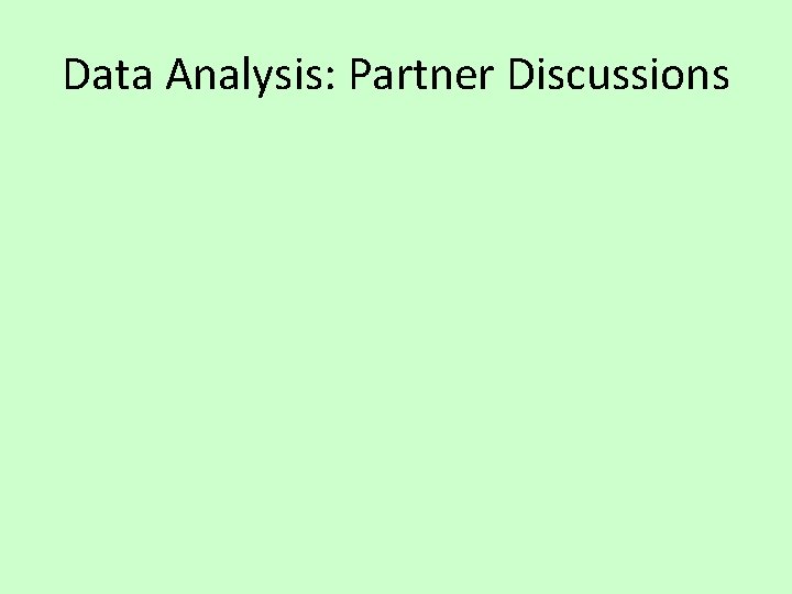 Data Analysis: Partner Discussions 