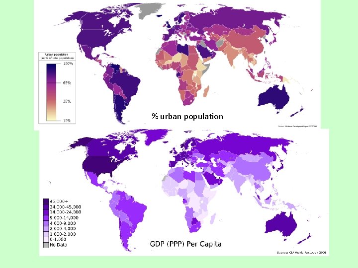 % urban population 