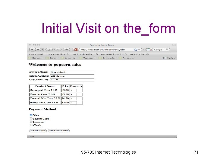 Initial Visit on the_form 95 -733 Internet Technologies 71 