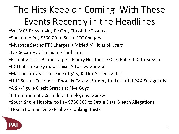 The Hits Keep on Coming With These Events Recently in the Headlines • WHMCS