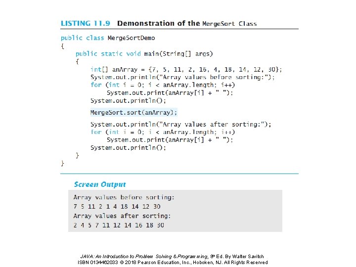 JAVA: An Introduction to Problem Solving & Programming, 8 th Ed. By Walter Savitch JAVA: An Introduction to Problem Solving & Programming, 8 th Ed. By Walter Savitch