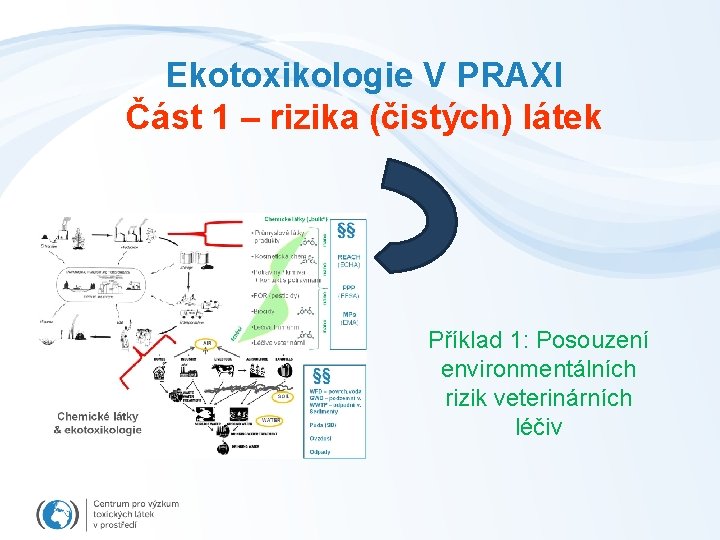 Ekotoxikologie V PRAXI Část 1 – rizika (čistých) látek Příklad 1: Posouzení environmentálních rizik