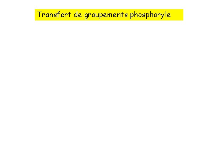 Transfert de groupements phosphoryle 