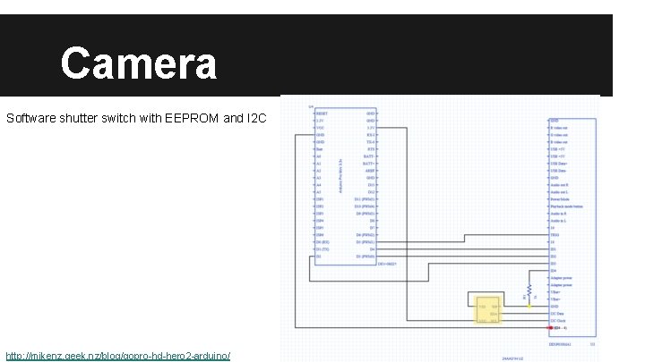 Camera Software shutter switch with EEPROM and I 2 C http: //mikenz. geek. nz/blog/gopro-hd-hero
