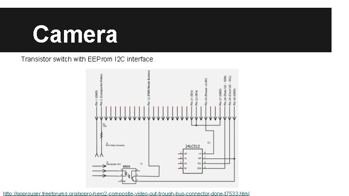 Camera Transistor switch with EEProm I 2 C interface http: //goprouser. freeforums. org/gopro-hero 2