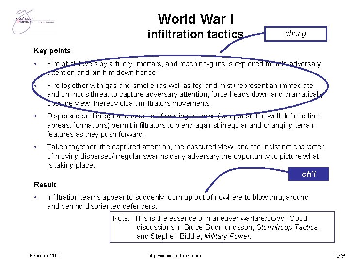 World War I infiltration tactics cheng Key points • Fire at all levels by