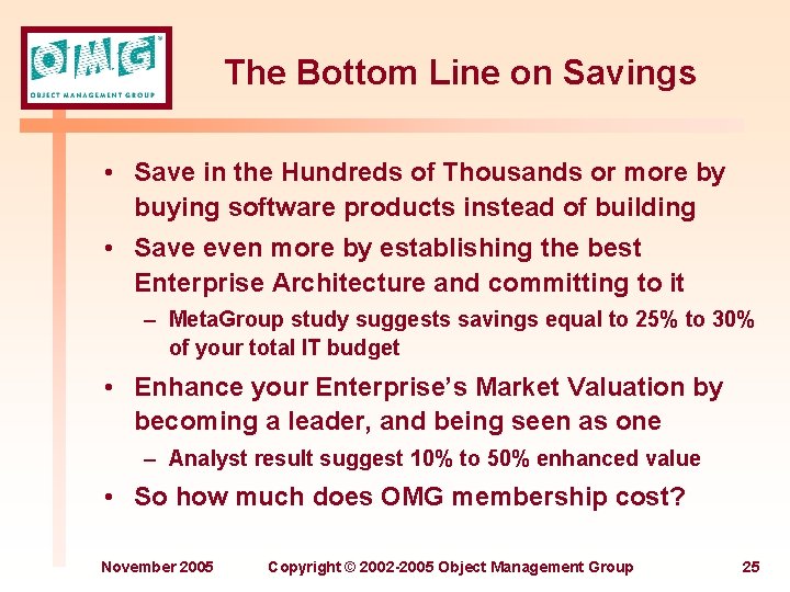 The Bottom Line on Savings • Save in the Hundreds of Thousands or more