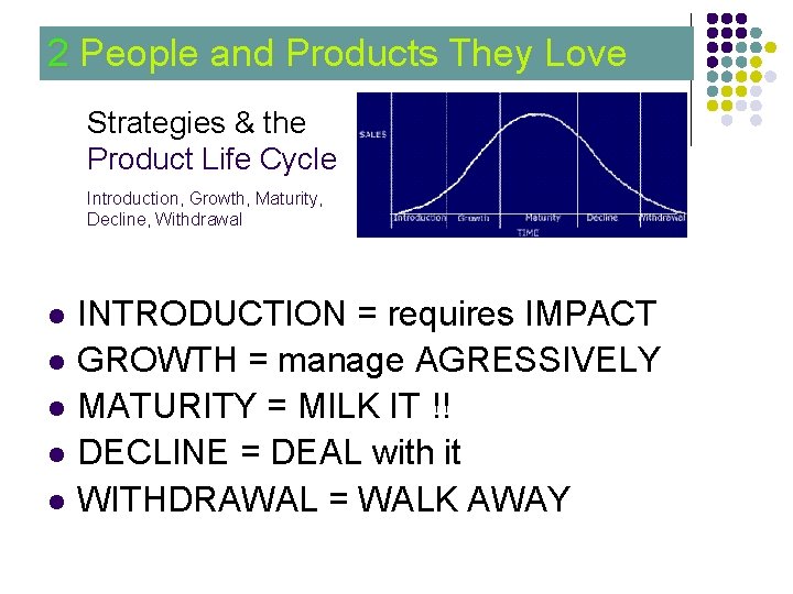 2 People and Products They Love 2 Strategies & the Product Life Cycle Introduction,