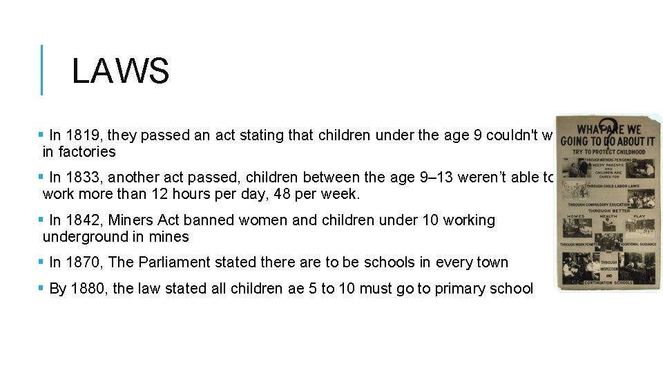 LAWS § In 1819, they passed an act stating that children under the age