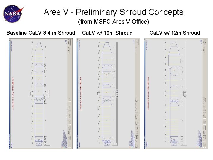 Ares V - Preliminary Shroud Concepts (from MSFC Ares V Office) Baseline Ca. LV