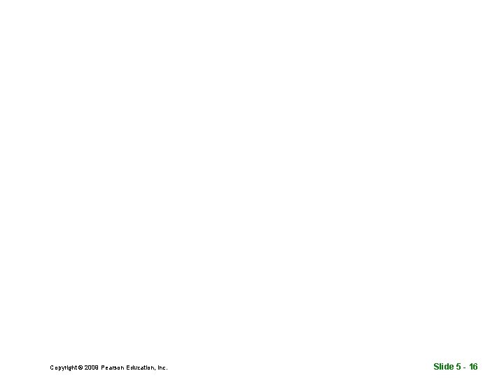 Copyright © 2009 Pearson Education, Inc. Slide 5 - 16 
